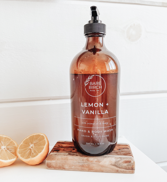 Natural Lemon + Vanilla Hand and Body Wash