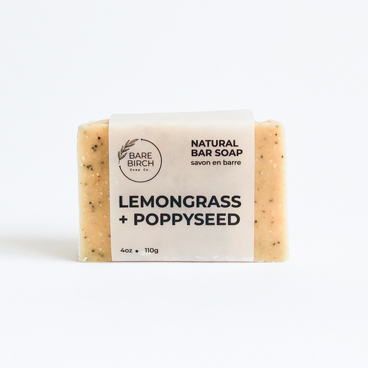 Natural Lemongrass + Poppyseed Soap
