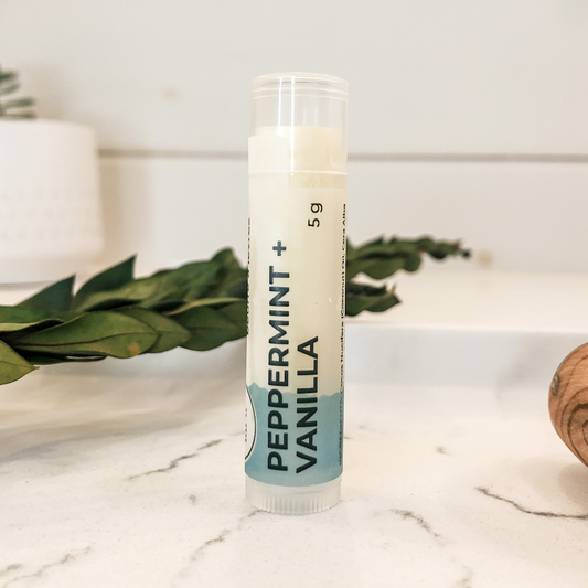 Peppermint + Vanilla Natural Lip Butter